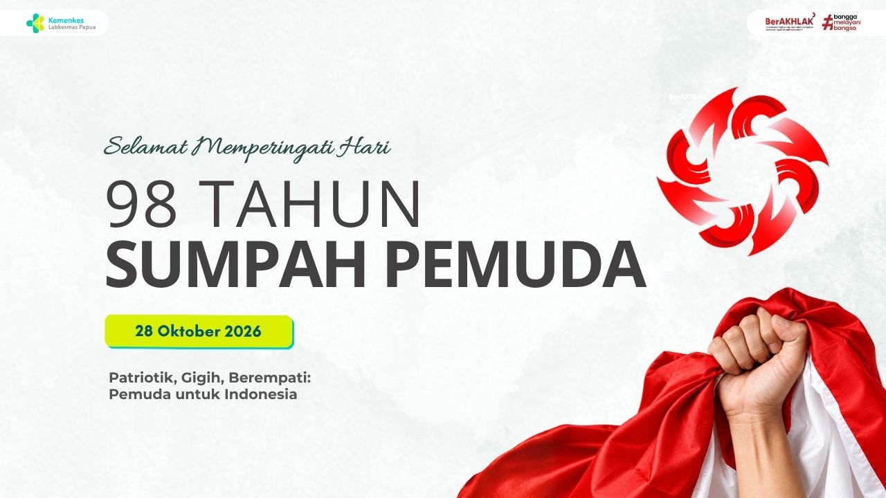 Peringati Hari Sumpah Pemuda ke-98, Balai Labkesmas Papua Gelar Upacara Bersama Seluruh Pegawai - 1